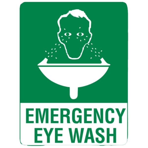 Small Metal Emergency Eyewash Sign 30 x 22.5cm