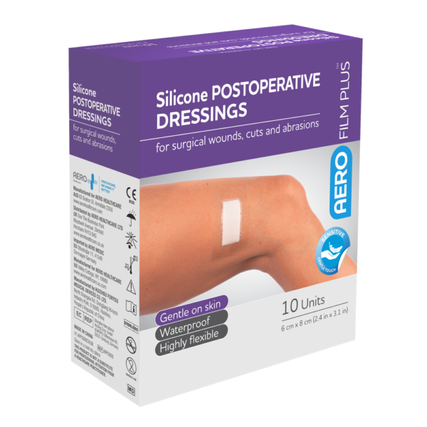 AEROFILM PLUS Sensitive Silicone Postoperative Dressing 6 x 8cm  Box/10