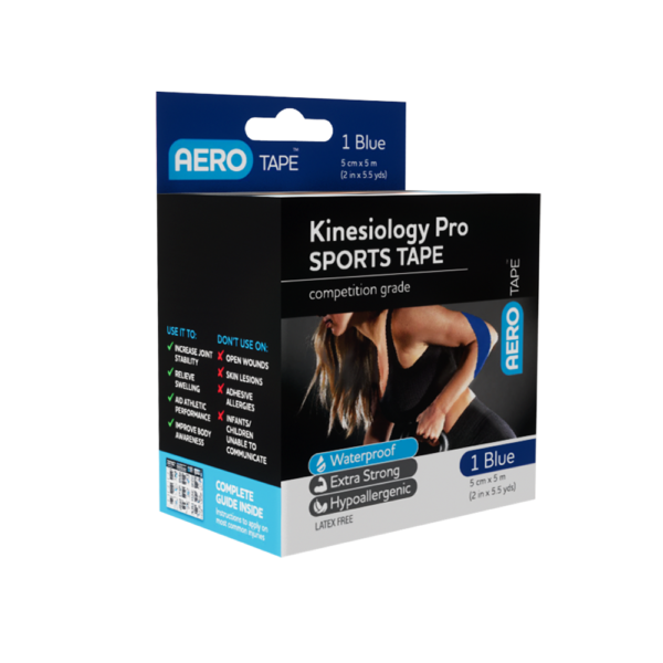 AEROTAPE Blue Kinesiology Pro Sports Tape 5cm x 5m