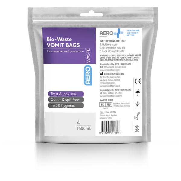 AEROWASTE Bio-Waste Vomit Bag 1500ml Bag/4