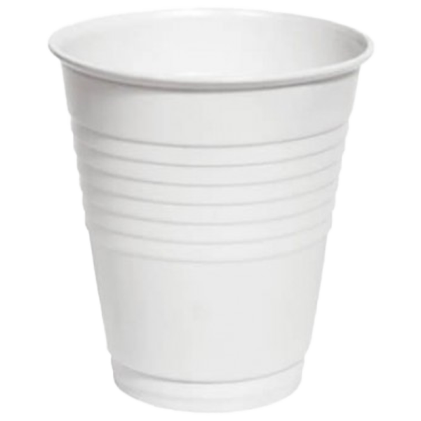 Disposable White Plastic Cups Carton / 1000