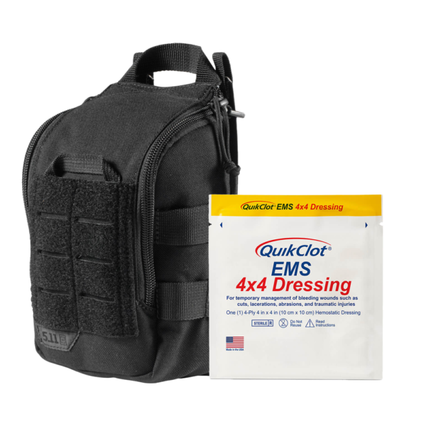 RAPIDSTOP Bleeding Control Kits - Medium, Tactical Pouch - EMS Dressing