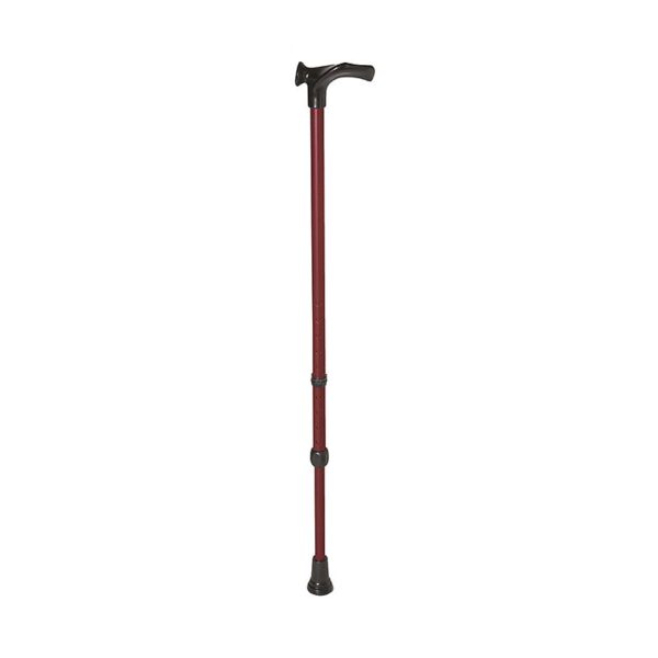 Rebotec Handy - Walking Stick with Anatomic Shaped Handle - Red Wine , Left