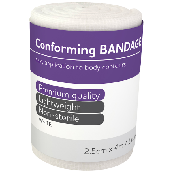 AEROFORM Conforming Bandage 2.5cm x 4M Wrap/12