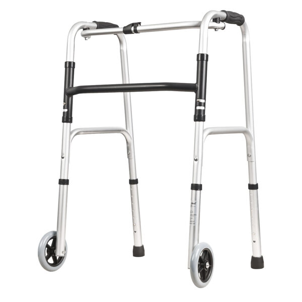 Deluxe Zimmer Frame, Folding - Walking Frame With Wheels